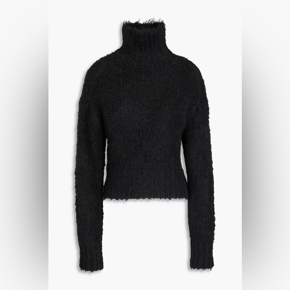 New Rag & Bone Dillion Boucle Knit Turtleneck Sweater Black Alpaca Blend Sz S - Picture 15 of 15